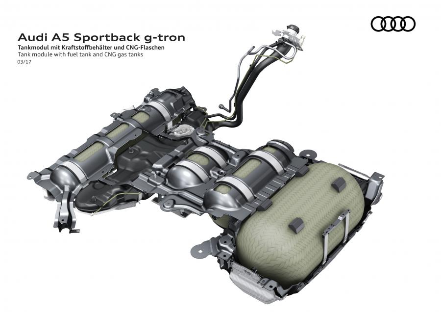 Схема Audi A5 Sportback g-tron S-Line 2016 года  (WW) (фото 5 из 39)